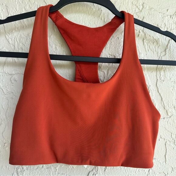 LULULEMON Invigorate Sports Bra Women 4 Burnt Orange - Picture 2 of 4